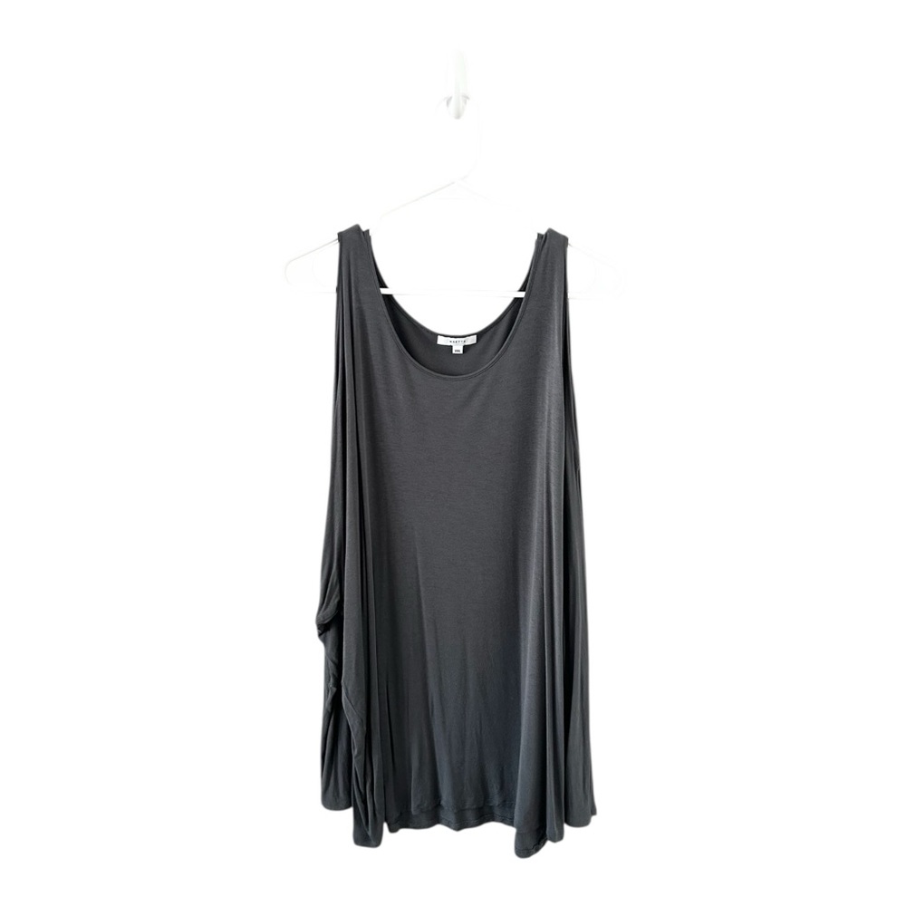 Maette Grey Cold‎ Shoulder Tunic Top Size XXL